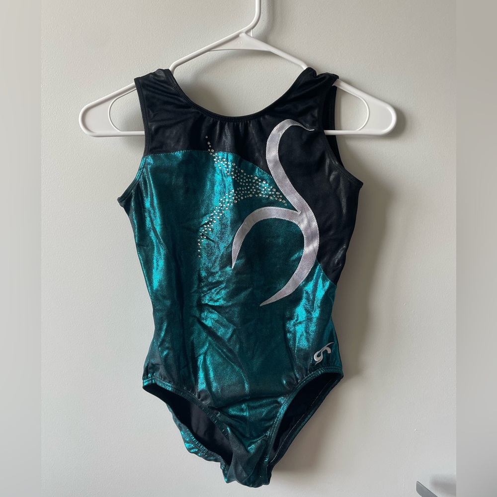 GK Elite: Aqua Metallic Leotard